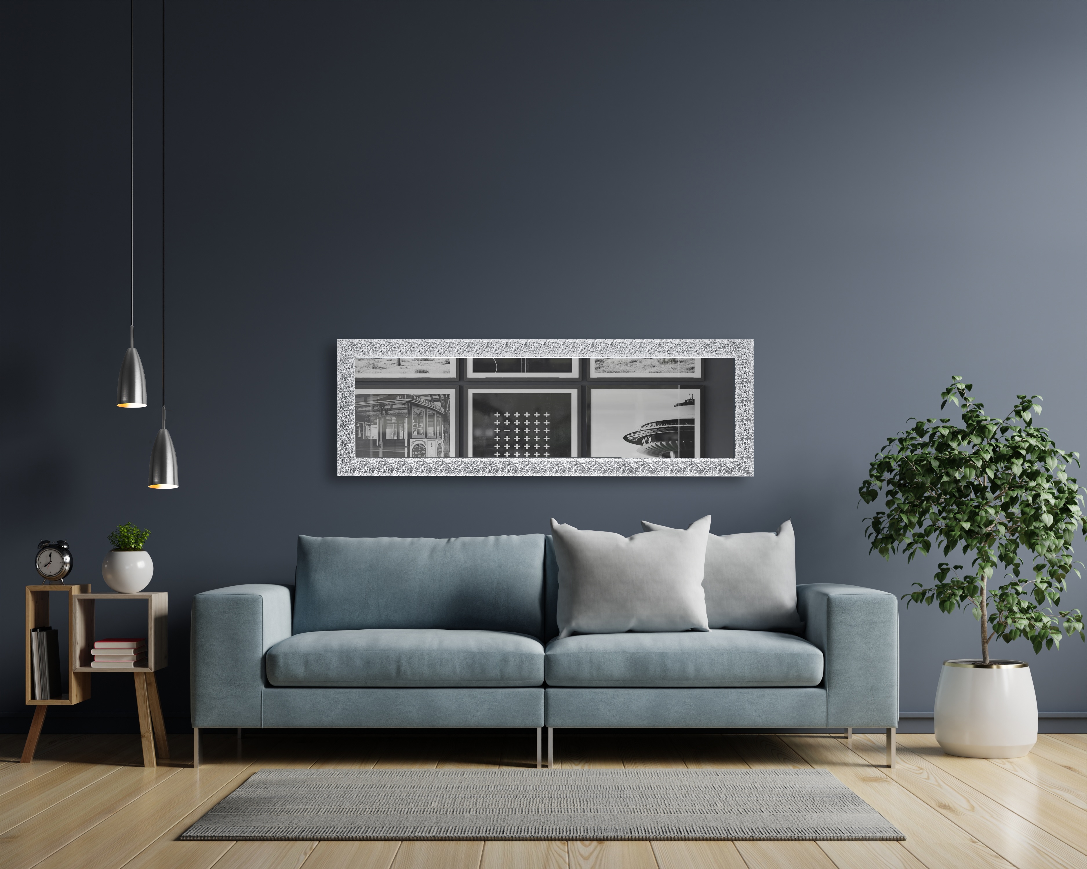 Spiegel MIRRORS AND MORE "Farina", grau (chrom), B:50cm H:150cm T:1,7cm, Glas, Spiegel Image