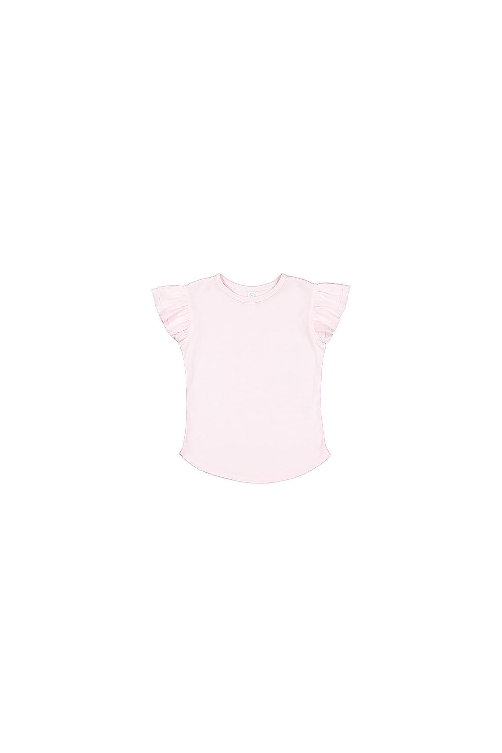 Rabbit Skins RS3339 Toddler Girls Flutter Sleeve T in Ballerina size 3T | Cotton 3339