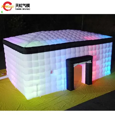 Fast Shipping Custom Made Inflatable Cube Tent Square Wedding Gazebo Portable Inflatable Night Club Disco Cube Party Tent