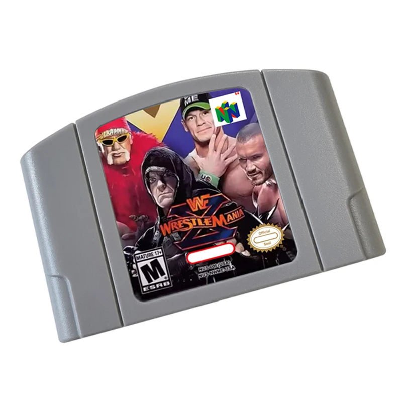 WF Wrestle Mania X Video Game Cartridge US Version For N64 Game Console