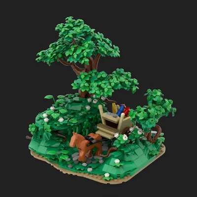 1036PCS MOC klassische film szene lesen buch baum modell bausteine DIY montage kinder spielzeug Image