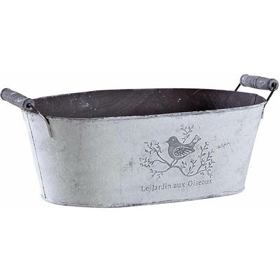 Aubry Gaspard - Ovaler Korb aus Metall Der Vogelgarten Image