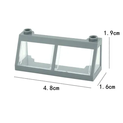DIY Bausteine 13760 + 13569 Zug Windschutzscheibe 2X6X2 Rahmen für Ziegel Teile 5PCS Pädagogisches Image