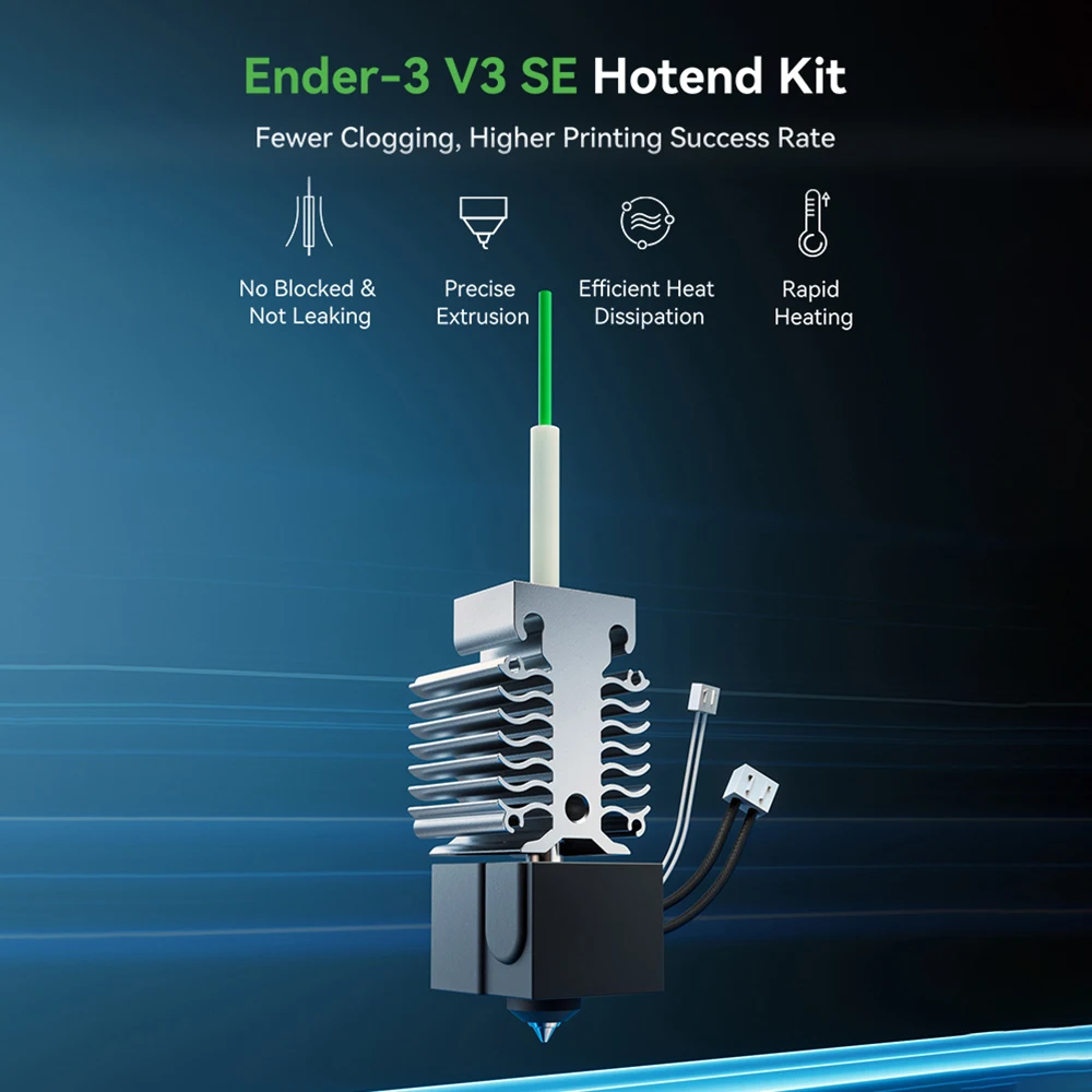 Creality Ender 3 V3 SE Hotend-Kit, zusammengebaut mit Silikonsockenunterstützung, 250 mm/s, schneller Druck für 1,75 mm Filamente, PLA, ABS, Image