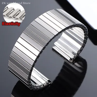 Elastisches Metallarmband für Swatch Uhrenarmband 18/20/22mm Stretch Expansion Edelstahl Image