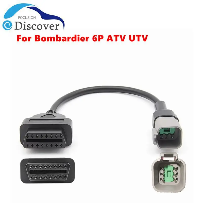 16-poliges Kabel für Bombardier 6-poliges Motorrad Faut Code obd2 Diagnose verlängerung adapter atv utv Motorräder Image