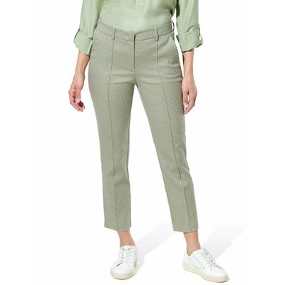 Walbusch Damen 7/8-Jacquardhose Minimal Gruen gemustert Image