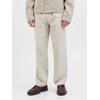 Schlupfchinohose JACK & JONES "JPSTKARL SKYE JOGGER SN", Herren, Gr. L, N-Gr, beige (silber lining), Web, Obermaterial: 64% Lyocell, 30% Viskose, 6% Nylon, unifarben, modisch, loose fit knöchellang, Hosen