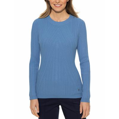 Walbusch Damen Hautschmeichler-Pullover Chevron Hellblau Image