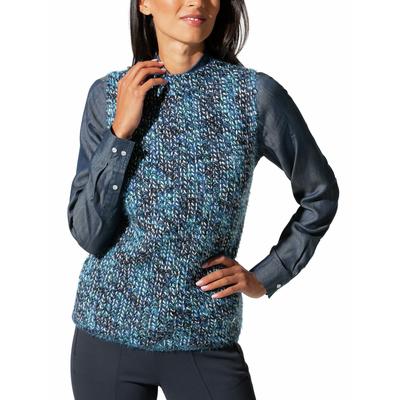 Walbusch Damen Effektgarn Pullunder Blau mehrfarbig Image