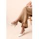 Dorothy Perkins Womens Billie Faux Patent Leather Pointed Slingback High Stiletto Heel Court Shoes - White - Size UK 3