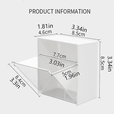 Wandmontierte Flip-Aufbewahrungsboxen für das Badezimmer, Make-up-Organizer ohne Bohren für Wattestäbchen, Haargummis, Lippenstifte, ideal für Schminktisch, Badezimmer und Wohnzimmer Image