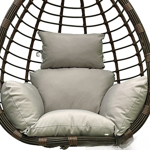 Ersatzkissen für Eiersessel, faltbares, wasserdichtes Hängekorb-Schaukelkissen mit Kopfstütze, Ersatzkissen für Hängemattenschaukeln im Freien, Veranda, Hinterhof, Terrasse Image