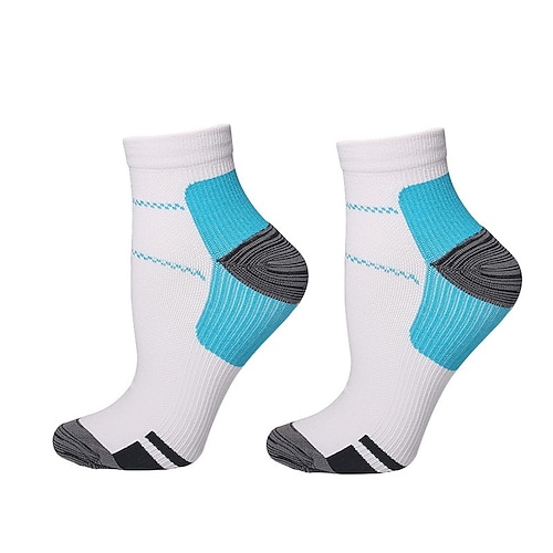 5 Paar Kurze Kompressionssocken für Damen und Herren, Fußgewölbeunterstützung Knöchellaufsocken, Elastische Sportfaszienstütze für Fitnessstudio, Training, Radfahren Image