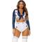 Dallas Cowboys Cheerleader Outfits Kostüm Zweiteiliges Set Drag und Glamour Sternendruck Damen Erwachsene Pride Parade Pride-Monat Halloween Karneval Einfaches Karnevalskostüm