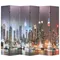 Schermo pieghevole 228x170 cm Stampa New York di notte Prodotti per la decorazione della casa,
