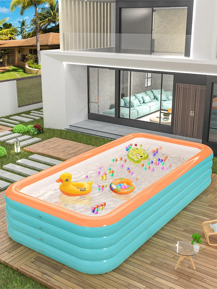 Piscine gonflable en PVC écologique, exquise, transfrontalière, grande piscine pour adultes, piscine extérieure domestique