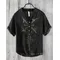 Camicia da uomo in lino con scollo a V, camicia da uomo hawaiana, camicia in lino 100%, camicia con