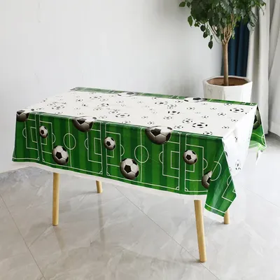 1PC 137x274CM Football Soccer Tablecloth Table Cover Theme Party Decoration Supplies