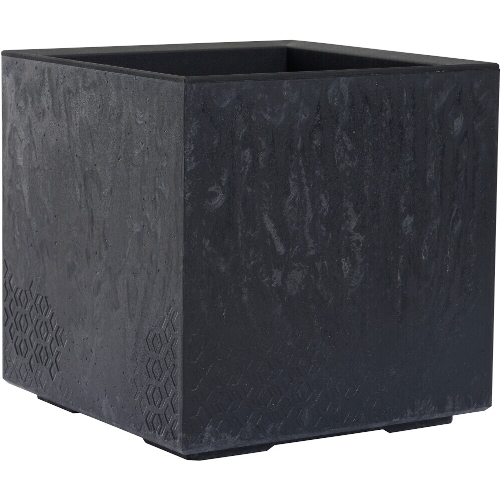 Siena Garden Pflanzkasten FARO STONE schwarz Betonoptik, 40 x 40 cm Image