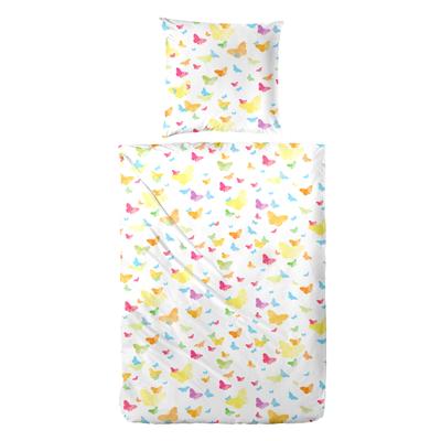 Bettwäsche PRIMERA "Renforce-Bettwäsche Vingt-Clinq Papillon", gelb, B/L: 155cm x 220cm, , Renforcé, B/L: 80cm x 80cm, Renforcu00e9, Obermaterial: 100% Baumwolle, Bettwäsche, mit süßen Schmetterlingen Image