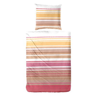 Bettwäsche PRIMERA "Perkal-Bettwäsche Summer Stripe", rot, B/L: 135cm x 200cm, , Perkal, B/L: 80cm x 80cm, Perkal, Obermaterial: 100% Baumwolle, Bettwäsche, mit modernen Streifen Image