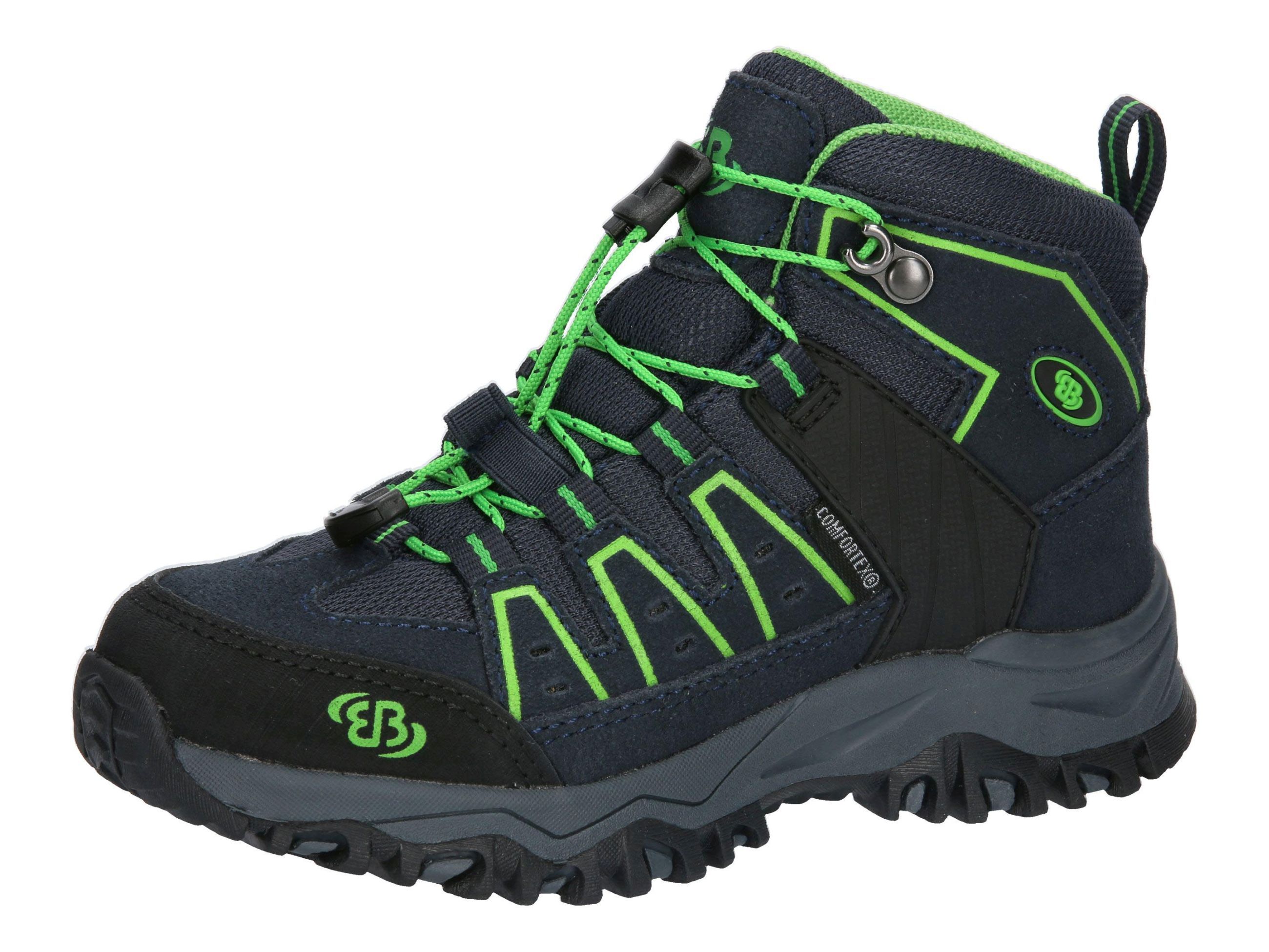 Outdoorschuh BRÜTTING "Outdoorstiefel Mount Pinos High Kids", Gr. 33, blau, Veloursleder, Schuhe Image