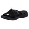 Pantolette RIEKER SPORT "Ballina", Damen, Gr. 39, schwarz, Textil, unifarben, casual, Schuhe, Badeschuh, Sommerschuh, Strandschuh, Urlaubschuh zum Schlupfen