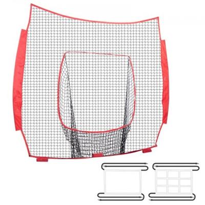 7x7 Baseball Softball Practice Net with Strike Zone for Hitting & Pitching