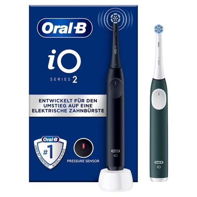 Oral-B - iO 2 + 2. Handstück in Schwarz/Grün Elektrische Zahnbürsten 1 ct (82.39 € / 1 ct)
