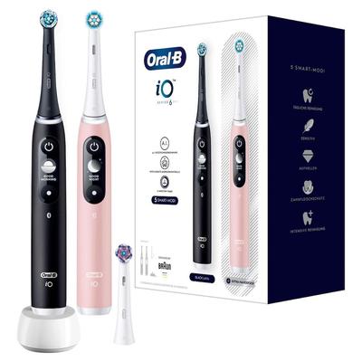 Oral-B - iO 6 + 2. Handstück in Schwarz/Pink Elektrische Zahnbürsten 1 ct (221.09 € / 1 ct)