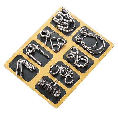 TEMU Metal Puzzles Set, Non-electric Brain Teasers For Family Gatherings, Ideal Christmas, Halloween, Thanksgiving Gift, No Feathers, Non-cash Prop Image