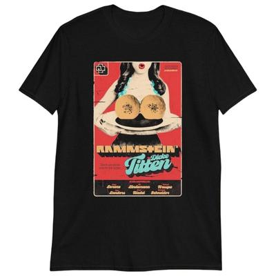 TEMU Retro Hip Hop Graphic T-shirt - 100% Cotton, Unisex Round Neck Short Sleeve Tee, Breathable Micro-stretch Fabric, Casual Wear, Regular Fit, Black With Vintage Band Artwork, Hip Hop T Shirt Image