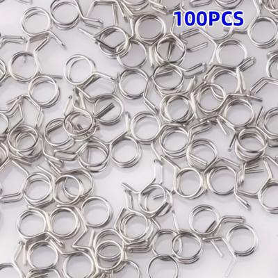 TEMU 100pcs Of Stainless Steel Irrigation Hose Clamps Image
