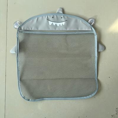 TEMU Waterproof And Drainable Cartoon Mesh Storage Pocket For Bathing. It With Suction Cups And Hung In The Bathroom, Shower Caddies Image
