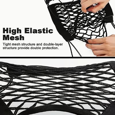 TEMU Double-layer Elastic Nylon Car Seat Storage Net - A Durable Storage Box For Interior Accessories, , Suitable For Most Car Seats. Image
