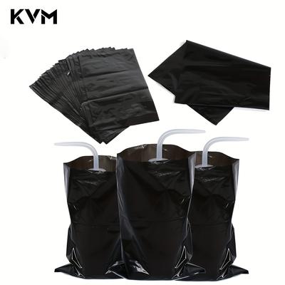 TEMU 100/200pcs Kvm Thickened Disposable Squeeze Bottle Bags & Caps - Leak-proof Tattoo Cleaning Bottle Accessories, Durable Plastic For Hygienic Tattoo Aftercare & Wash Bottles (black) Image