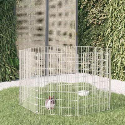 TEMU Free-range Enclosure 8 Parts 54x80 Cm Galvanized Iron Image