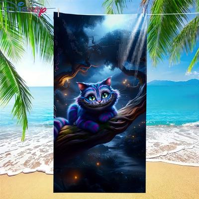 TEMU 1pc Super Soft Microfiber Beach Towel - Extra Large, Quick Dry, Vibrant Cartoon Design, Pool, Bath, Or , Ideal Birthday Gift, Beach Towel Image