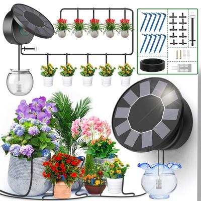 TEMU Automatic Solar-powered Drip Irrigation System Kit For Indoor & Outdoor Gardens - Water-saving, , Ideal For Potted Plants Image