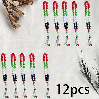 TEMU A Set Of 12 Items Featuring 33 Crystal Bead Necklaces, Suitable For First Communion, Baptism, Eid Gifts, Birthday Presents, Items, And Souvenirs. Image
