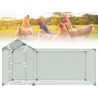 TEMU Chicken Cage, 2x1x1.5 M/ X 1.5 M, Chicken Coop With Galvanized And Sun Protection Roof Small Animal Coop Poultry Cages For Poultry Rabbits Image