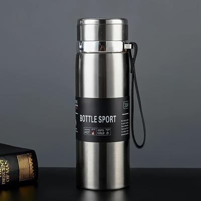 TEMU 1l Stainless Steel Insulated Water Bottle - Large Capacity, Durable Sports Kettle For Outdoor Activities & Rv Accessories Image