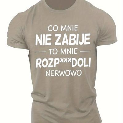 TEMU Men's Short-sleeve Summer T-shirt With Fun Designs Image