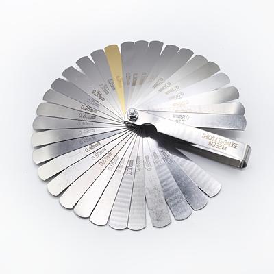 TEMU 1pc Feeler Gauge Set, 32 Blades - Stainless Steel & Nylon, Measurement Tool For Guitar, Spark Plug, Piston Width And Thickness, Your Measurement Toolkit, Universal Image
