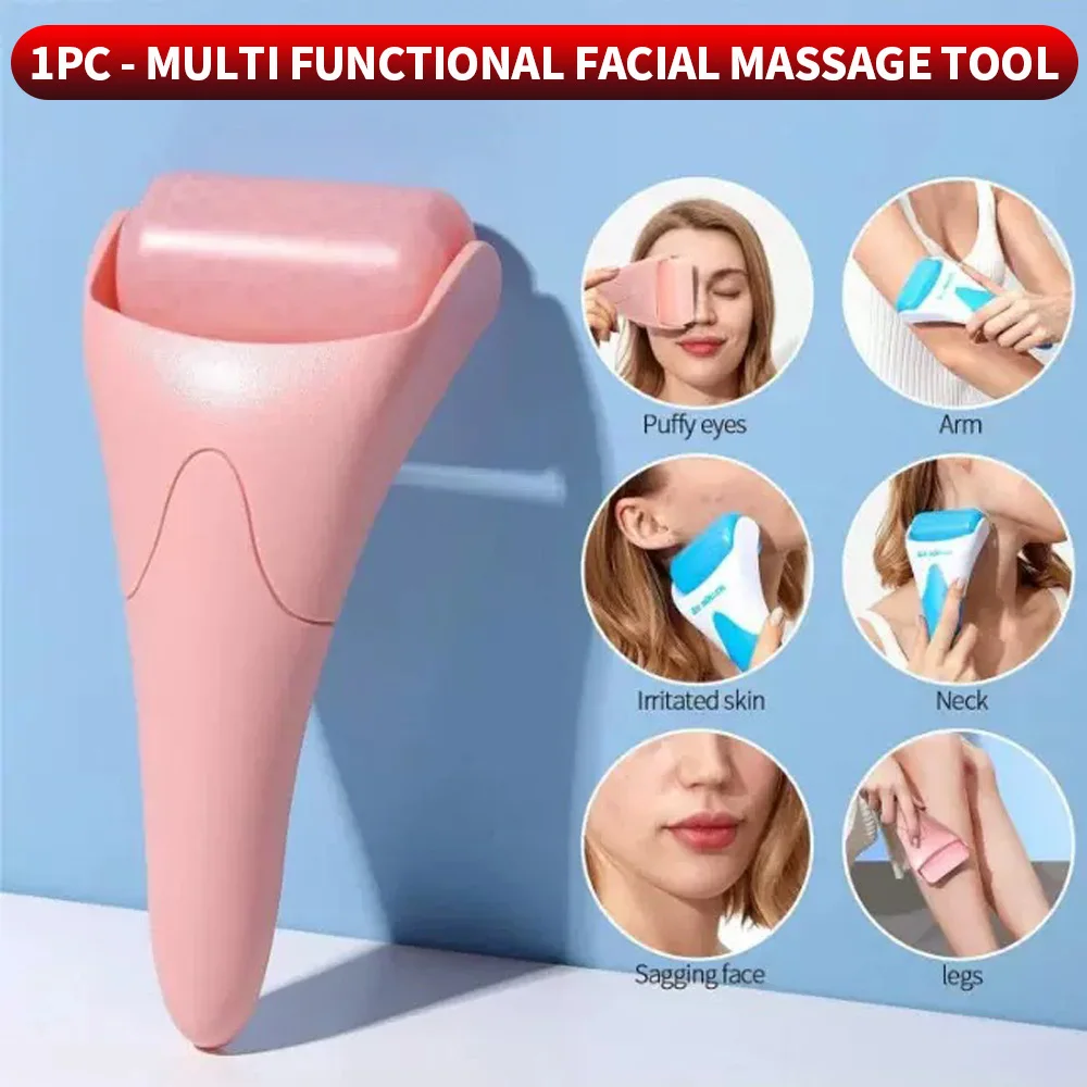 1 STÜCK – Multifunktionaler Gesichts-Silikon-Eisroller, Gesichtsmassagegerät, geeignet für die tägliche Gesichtspflege und Massage Image