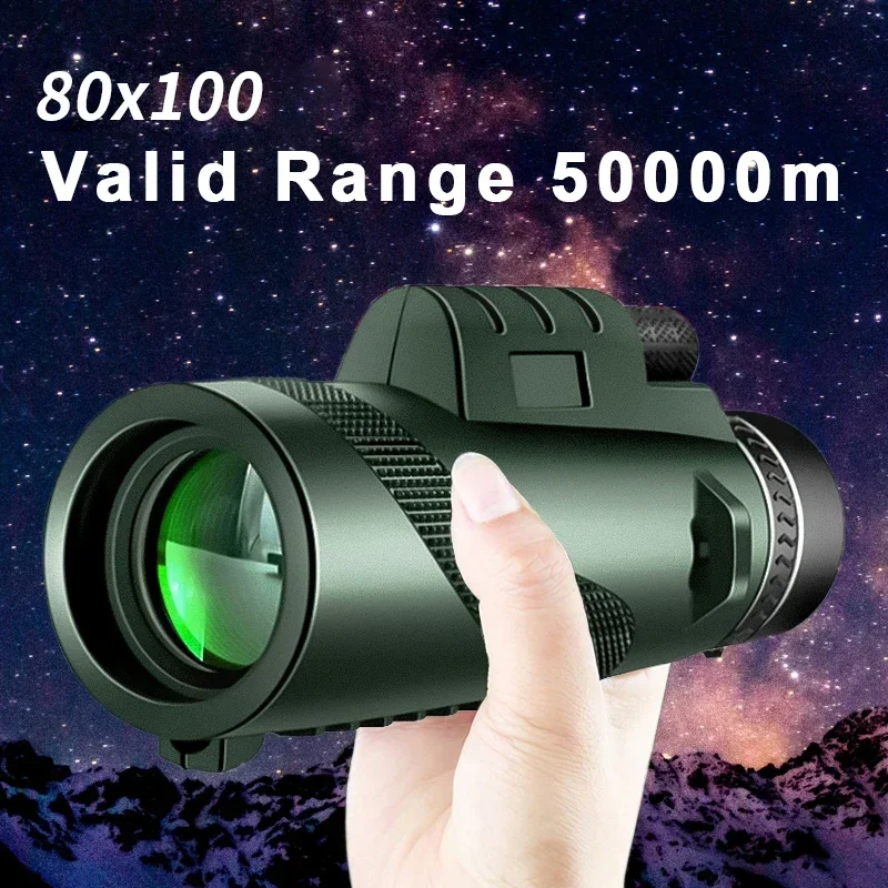 Tragbares Zoom HD 5000M-Teleskop, zusammenklappbares, leistungsstarkes Mini-Teleskop für große Entfernungen für Jagd, Sport, Outdoor, Camping, Reisen Image
