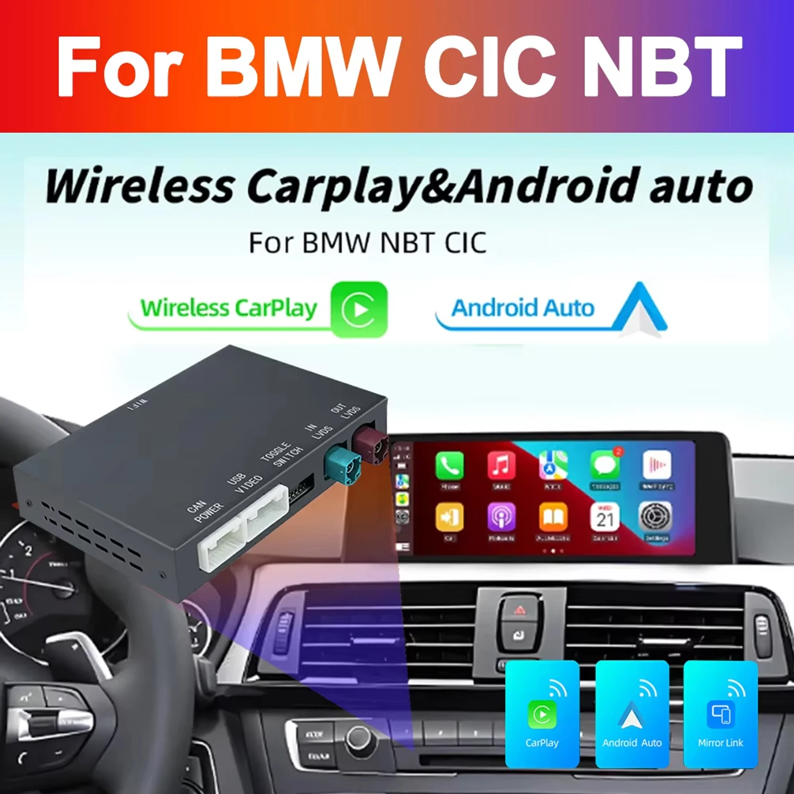 XUDA Wireless CarPlay Android für BMW NBT CIC System 1 2 3 4 5 Serie Image