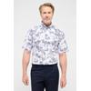Kurzarmhemd ETERNA "MODERN FIT", Herren, Gr. M, US-Größen, blau, 50% Baumwolle, 50% Lyocell, tailliert, Kurzarm, Hemden, EASY IRON (bügelleicht)