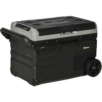 Outsunny - Kühlbox Auto 40L mit LED-Beleuchtung Kompressor Autokühlschrank mit Griffe Image
